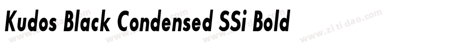 Kudos Black Condensed SSi Bold Condensed字体转换